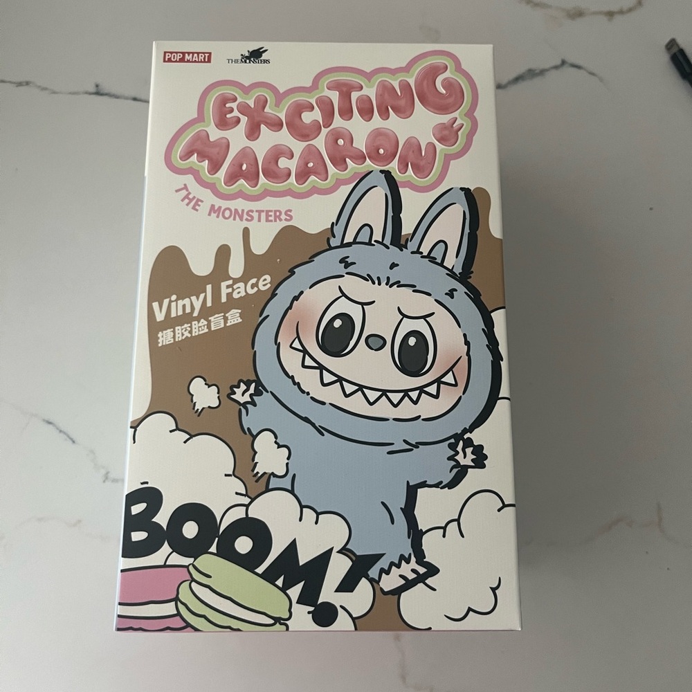 POP MART Unopened Macaron Labubu (Sea Salt Coconut, Lychee Berry, Sesame Bean)